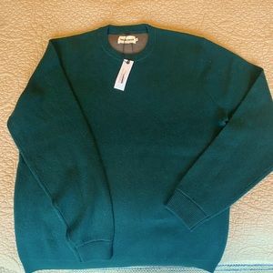 Taylor Stitch Double Knit Sweater in Forest- Brand new with tags attached!
